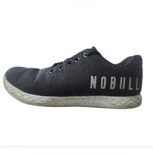 NOBULL outwork black knit training shoes running gym workout unisex woman size 8